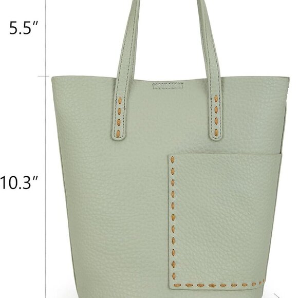 Small Bucket Purses for Women Top Handle Purses and Satchel Handbags with Cosmet - Picture 5 of 7